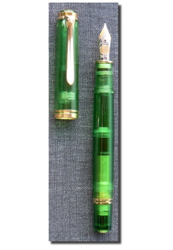 Pelikan M800 grün transparenter Demonstrator