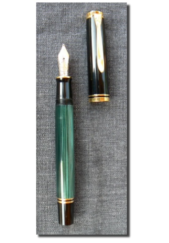 Pelikan M800 grün gestreift